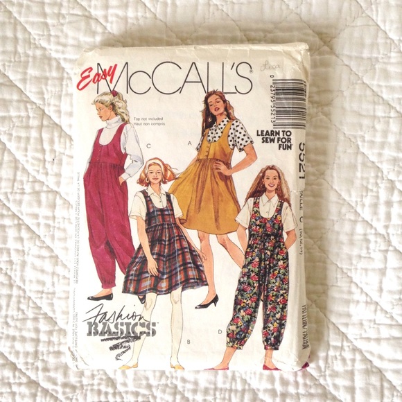 Vintage Pinafore/ Overall Sewing Pattern (Size 12)